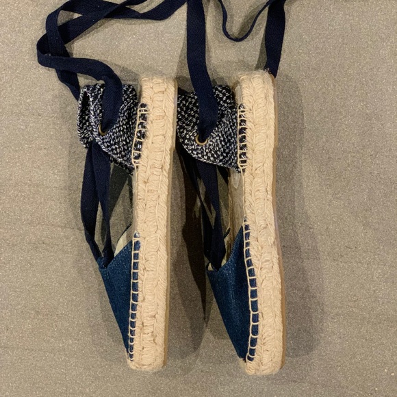 NWOT Soludos Denim Ankles Wrap Espadrilles - Picture 6 of 6
